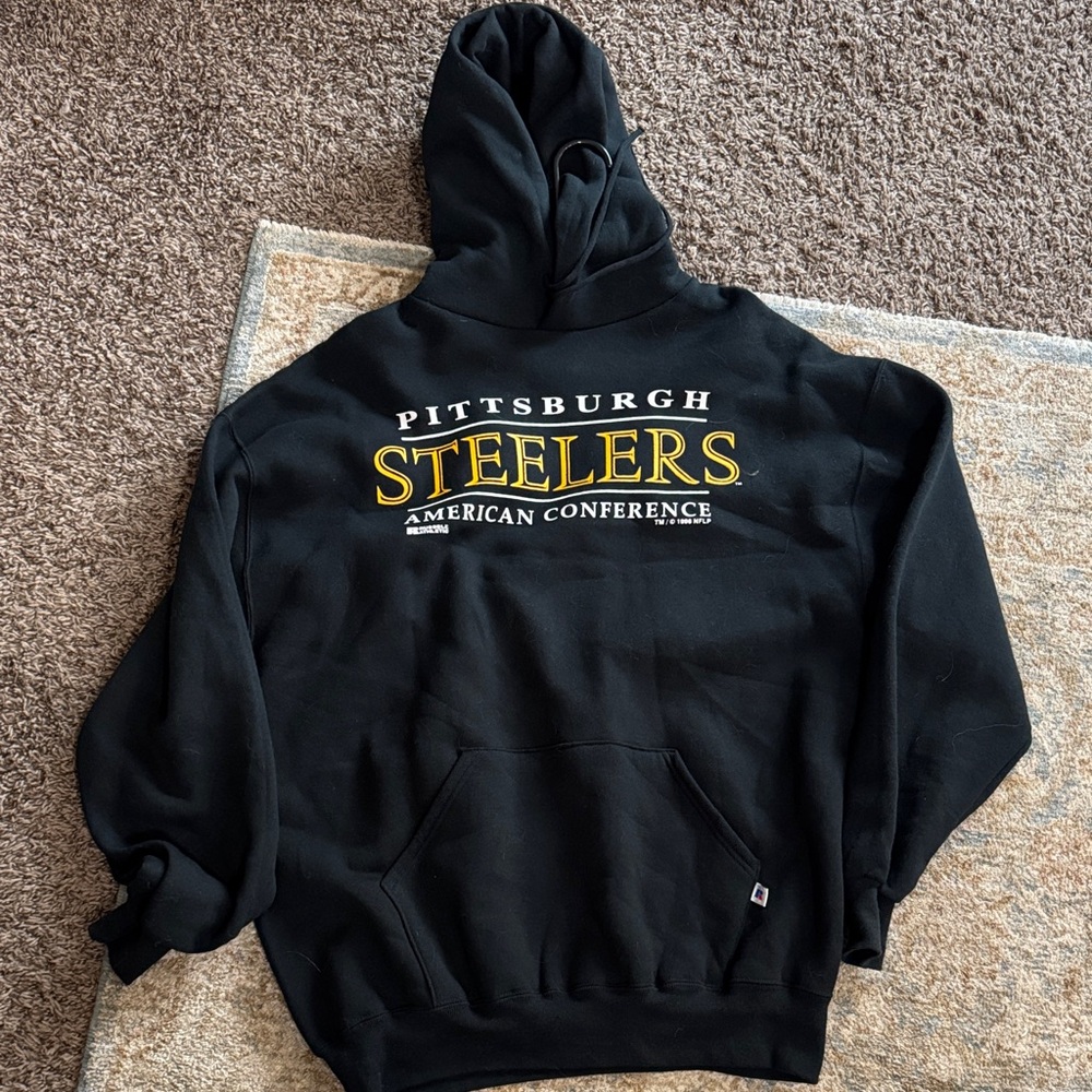 Vintage 1996 Pittsburgh Steelers Black Hoodie like New XL